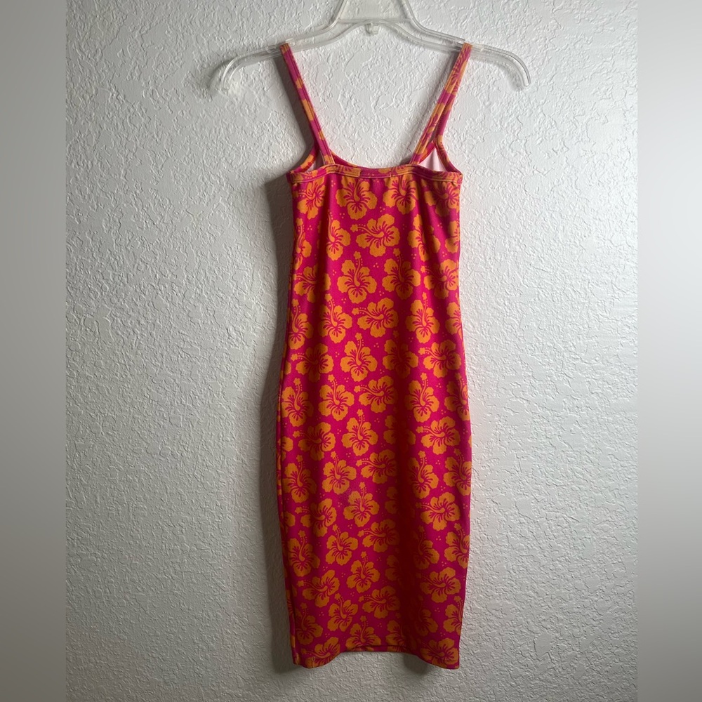 Frankies Bikinis Quinn Terry Floral Dress in Hibiscus Honey Sz S - Picture 4 of 6